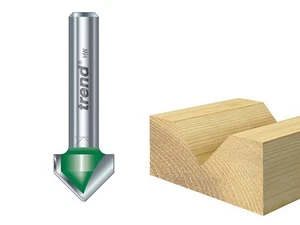 Trend - C044 x 1/4 TCT CraftPro Chamfer V-Groove Cutter 45° 6.0 x 12.7mm - Picture 1 of 1