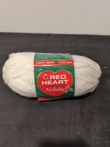 Red Heart Holiday White/Silver 3.5oz 251yds 97.5% Acrylic 2.5% Metallic #4 - Picture 1 of 2