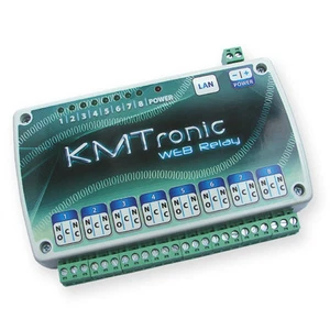 KMTronic LAN IP 8 Canali Relè Scheda Internet Ethernet Domotica Modulo WEB BOX - Imagen 1 de 6