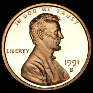Lincoln Memorial 1991 centavo a prueba ~ moneda del conjunto de prueba original de EE. UU. como nuevo - Imagen 1 de 2