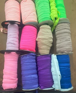 5/8” White Fold Over Elastic - 3 yds  -  Headband -Clothing ,Trim  Lingerie - Picture 1 of 4