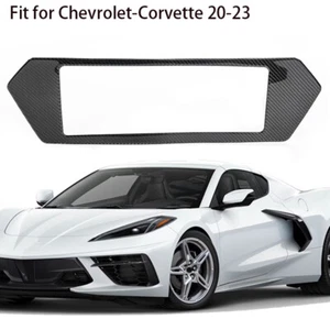 Car License Plate Filler Trim Decorative Kit For Corvette C8 20-24 Carbon Fiber - Picture 1 of 12