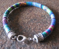 Surferarmband Armband Gummiarmband orange blau grün Damenarmband Surferschmuck