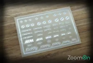 ZD024 - 1/24 STICKER METALLIQUE LOGO BMW- ZoomOn- - Foto 1 di 1