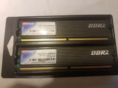 Patriot PDC22G7200ELK 2GB (2 x 1GB) PC2-7200 DDR2-900 SDRAM 240pin Memory Module - Image 1 of 3