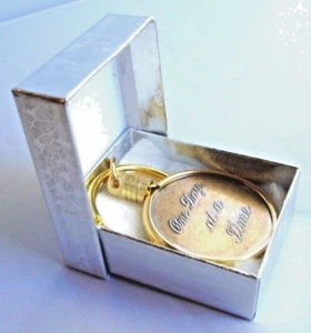 Alcoholics Anonymous AA NA Keychain Ring Gold Plated Token Chip Medallion Holder - Picture 1 of 8