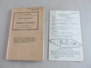 Soldier's Handbook-Basic Field Manual-July 23 1941-War Department-Fm 21-100 - Picture 1 of 9