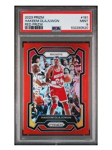 2023 Panini Prizm Red Prizm #191 Hakeem Olajuwon /299 PSA 9 Houston Rockets NBA - Bild 1 von 2