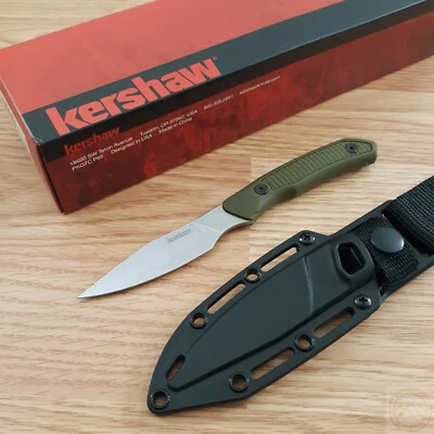 Kershaw Caper Fixed Knife 3.30" D2 Tool Steel Blade Polypropylene/Rubber Overlay - Image 1 of 4