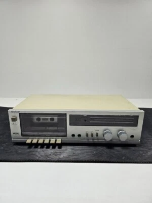 Sharp RT-100 Stereo Cassetta Piastra Metallo Nastro - Usato,Lavoro,Annata Audio - Immagine 1 di 4