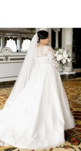 ball gown wedding dress size 14 - Picture 1 of 2