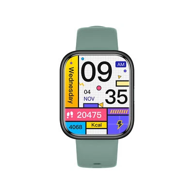 Smart Watch GREEN Bluetooth Heart Rate Fitness Sport Waterproof For Android iOS - Image 1 of 4