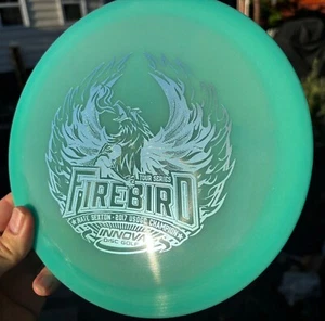 Disco de golf Glow Nate Sexton Firebird 2018 escrito 175G plateado raro Innova #3887 - Imagen 1 de 9