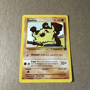 MANKEY - 61/82 - Team Rocket - Carta Pokemon - NM - Foto 1 di 2