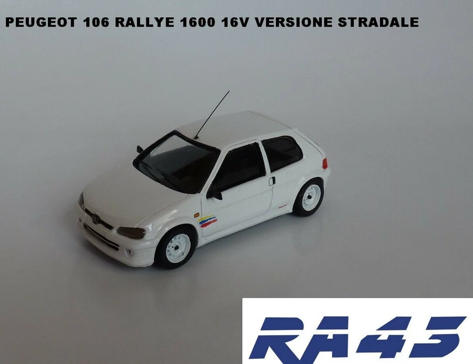 1/43 Peugeot 106 Rallye Street version White Blu Red Kit - Immagine 1 di 1