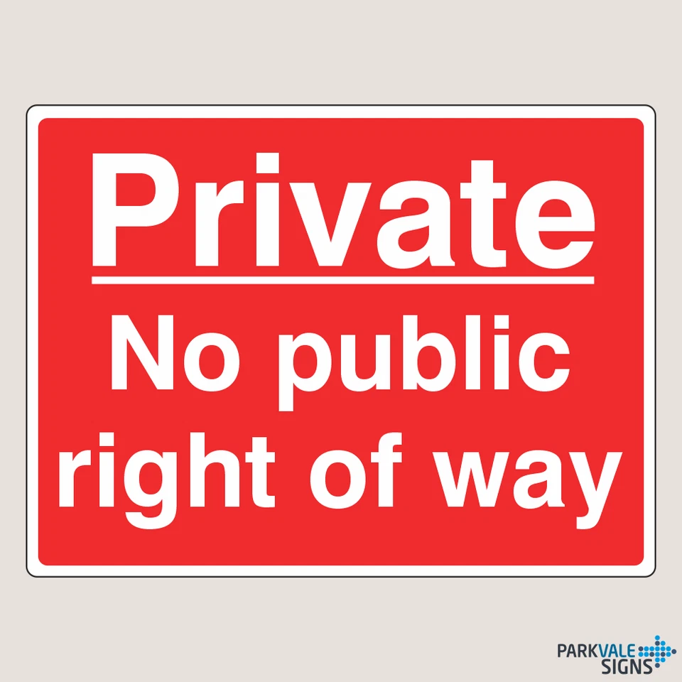 LI-SAFETY Private No Public Right Of Way Sign - Farm Safety