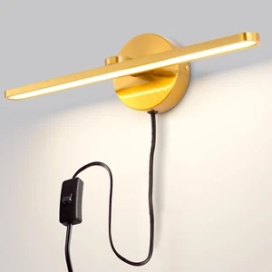 LED Vanity Lighting Fixtures, 16Inch Wall Mounted Plug in Light Fixtures, Bathro - Picture 1 of 9