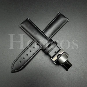 20 22 MM Black Leather Watch Strap Band Quick Release Clasp Fits for Huawei USA - Picture 1 of 20