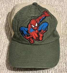Vintage The Amazing Spiderman bestickt Patch Militär grün Kappe Marvel Mütze - Bild 1 von 6