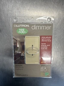 Lutron Skylark Dimmer Switch Ivory S-600H-IV Dimmer Switch 600w - Picture 1 of 2