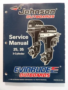 1995 Evinrude Johnson Outboard 25, 35 HP 3-Cylinder Service Shop Manual 507123 - Picture 1 of 5