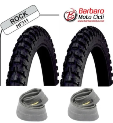 2 GOMME COPERTONI TASSELLATO + 2 CAMERE DURO PIAGGIO SI CIAO BRAVO 2.50 - 16