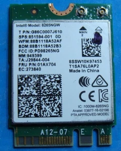 HP ZBook 15.6" 15u G4 Genuine Wireless WiFi Card 851594-001 8265NGW 01AX704 - Picture 1 of 1