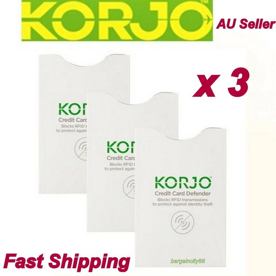 Credit Card Defender Protection Wallet Cover Sleeve 2pk Korjo