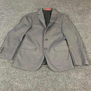 Kenneth Cole Blazer Mens 38 Short Gray Slim Fit Awearness Single Breasted Formal - Picture 1 of 14