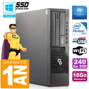 PC Fujitsu Esprimo E700 E90+ SFF Intel G840 RAM 16Go Disque 240 Go SSD Wifi W7 - Photo 1/1