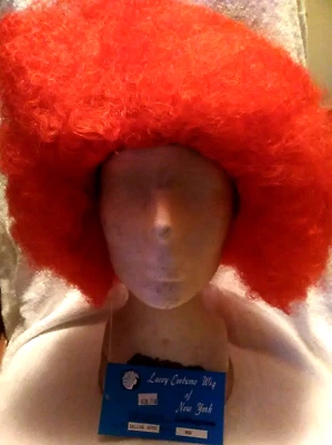 Peluca afro de lujo roja con encaje ~ Foto 1 de 4