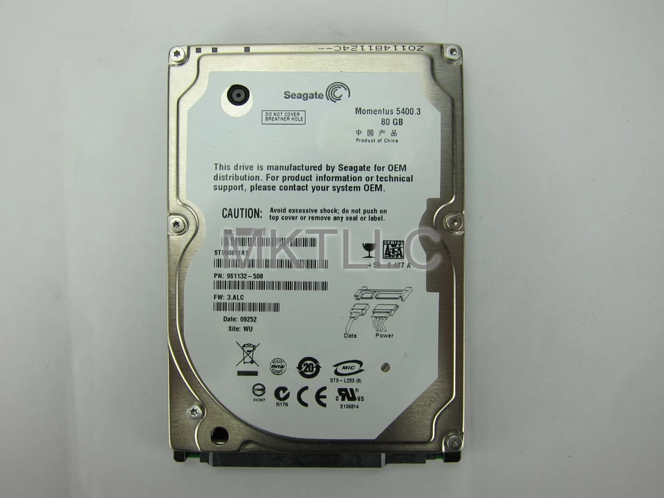 Seagate Momentus ST980811AS 80GB 8MB 5400RPM SATA 2.5" HDD - Image 1 of 1
