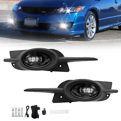 Luces antiniebla LED luces de parachoques delanteras para Honda Civic 2009 2010 2011 cupé de 2 puertas Foto 1 de 4