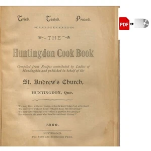 The Huntingdon cookbook recipes 1896 PDF on CD - Picture 1 of 7