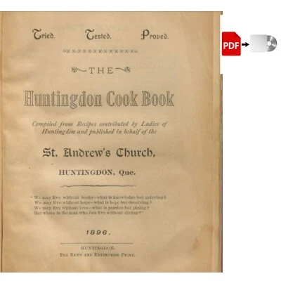 The Huntingdon cookbook recipes 1896 PDF on CD - Image 1 of 4