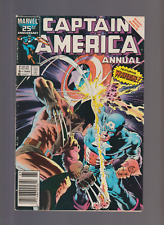 Captain America ANNUAL #8 (1986) NEWSSTAND EPIC COVER WOLVERIN W/ 1ST APP