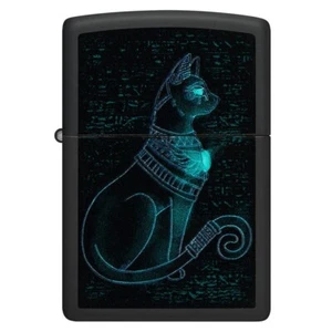 UV Spiritual Cat Design Zippo Lighter Authentic Collectables Egyptian Lighter - Picture 1 of 5