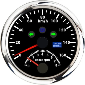 85mm GPS Speedometer Gauge 0-160km/h With Tachometer 0-8000RPM for Car Boat - Picture 1 of 12