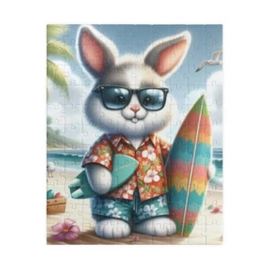 Cool Surf Bunny Puzzle - Rompecabezas de 110 piezas para niños y familias - Imagen 1 de 1