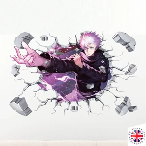 Pegatina de pared de anime Jujutsu Kaisen Gojo calcomanía de vinilo póster mural - Imagen 1 de 2