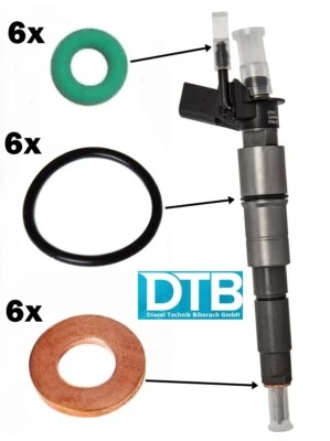 Einspritzdüse Injektor Injektoren Dichtsatz BMW Kupferdichtung O-ring 0986435359 - Image 1 of 4