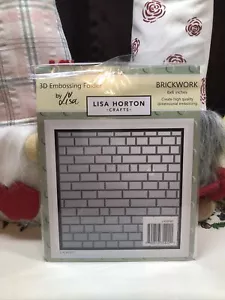 Lisa Horton Crafts - Brickwork - 6 x 6 3D Embossing Folder - Picture 1 of 2