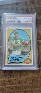 1970 TOPPS SIGNED CARD DON MAYNARD NEW YORK JETS GIANTS AFL HOF PSA DNA # 254 - Bild 1 von 1