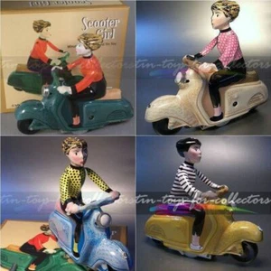 4 x BERLINER ROLLER MOTO NIÑA MOTO SCOOTER CON RELOJ AÑOS 50 ESTILO (MO) - Imagen 1 de 5
