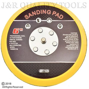 6" Hook & Loop Face Sanding Pad Air Sander Grinder Tools For Grinding Sanding - Picture 1 of 3