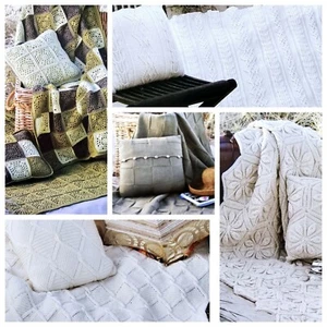 Granny Square Afghan Aran Filet Crochet Cushion Panda 210 Knitting Pattern - Picture 1 of 3