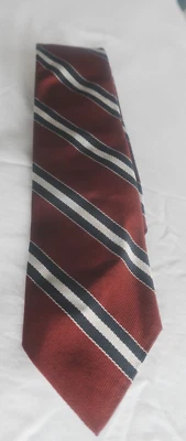 Corbata de vestir para hombre Kuppeheimer 58"x3" a rayas Repp hecha a mano de seda Foto 1 de 4