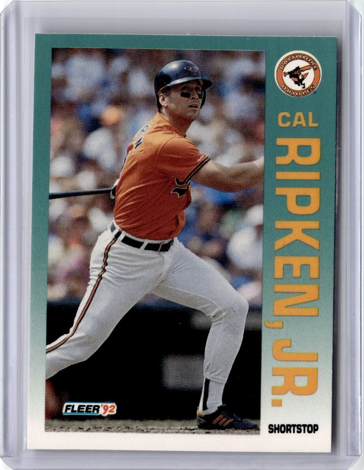 1992 Fleer Cal Ripken, Jr. Baseball Card Baltimore Orioles #26 - Image 1 of 2