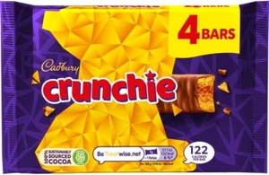 Cadbury Crunchie Chocolate Bar, 4 X 32G Bar - NEW UK STOCK - Picture 1 of 3