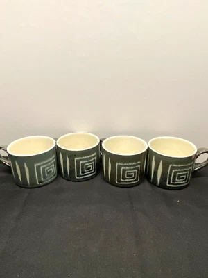 Mikasa Potter's Craft Firesong HP300-Lote de 4 tazas de café/té de fondo plano Foto 1 de 4